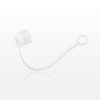 Male Luer Cap, Non-Vented w/Strap, White -- 17674 - Image