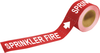Brady Pipe Markers-To-Go B-736 Red Plastic Self-Adhesive Pipe Marker - 1 in Height - 8 in Length - Printed Msg = SPRINKLER FIRE - 20466 - 754473-20466 - R. S. Hughes Company, Inc.