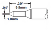 OKi STTC-131 Conical Sharp Tip 1 mm x 9.9 mm - STTC-131 - Ellsworth Adhesives