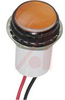 Indicator; Yellow; 1000; 11/16 in.; 24 VDC; 20 mA; Panel; Wire Leaded; 1.40 in. - 70082173 - Allied Electronics, Inc.