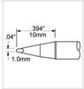 Metcal Smartheat Soldering Tip PHT-650315 - Chisel Tip - 0.394 in Tip Length - 0.04 in Tip Width - PHT-650315 - R. S. Hughes Company, Inc.