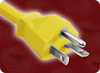 NEMA 6-20P YELLOW to IEC-60320-C13 YELLOW HOME // Power Cords // High Voltage Power Cords // Straight Blade Power Cords - 1675.092 - Quail Electronics