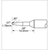 Metcal Smartheat Soldering Cartridge STTC-847 - Bevel Tip - 0.56 in Tip Length - 0.07 in Tip Width - METCAL STTC-847 - R. S. Hughes Company, Inc.