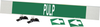 Brady B-681, B-883 White on Green Polyester Strap-On Pipe Marker - 3 1/2 in Character Height - Printed Msg = PULP with Left Arrow - 5847-HPHV - 754473-67831 - R. S. Hughes Company, Inc.