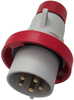 Industrial Plug, 3P+N, 32A, 415V, Red; Current Rating Ilme - 06AC2452 - Newark, An Avnet Company