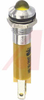 Indicator,Pnl-Mnt;LED;Yellow;1100mcd;8mm;24VDC;QC/Solder Tab;Satin Chrome - 70011608 - Allied Electronics, Inc.