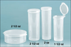 Plastic Vials, Natural Polypropylene Hinge Top Vials -- 0741-22B