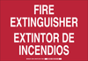 Brady B-401 High Impact Polystyrene Rectangle White Fire Equipment Sign - TEXT: FIRE EXTINGUISHER - 38752 - 754473-38752 - R. S. Hughes Company, Inc.