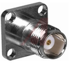 connector,rf coaxial,tnc commercial panel recept,4-hole flange,solder cup,50ohm - 70142928 - Allied Electronics, Inc.