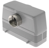 Standard, Rectangular Hood, size 104.27, 4 Pegs, Front PG21 cable entry - CAF-24.21 - Mencom Corporation