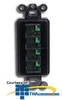 Hubbell StyleLine Outlet Frame - 4 Ports/Loaded - SL5E4 - TelephoneStuff.com