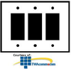 Leviton Oversized 302 Stainless Steel Wallplate 3-Gang.. - 103-SO263 - TelephoneStuff.com