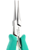Excelta Two Star Stainless Steel Serrated Needle Nose Straight Needle Nose Gripping Pliers 2847D - 5 1/2 in Length - Foam Cushion Grip - EXCELTA 2847D - R. S. Hughes Company, Inc.