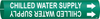 Brady Bradysnap-On B-915 White on Green Plastic Snap-On Pipe Marker - 3/4 in Character Height - Printed Msg = CHILLED WATER SUPPLY with Right Arrow - 4024-B - 754476-41809 - R. S. Hughes Company, Inc.