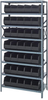 Open Shelving, 8Shelves, 35Bins, Black; Shelving Unit Type Quantum Storage - 44AC8996 - Newark, An Avnet Company