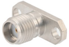 SMA Female (Jack) Connector Field Replaceable 2 Hole Flange (Panel Mount) 0.036 inch Pin, .481 inch Hole Spacing with Metal Contact Ring - FMCN1639 - Fairview Microwave Inc.