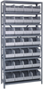 Open Shelving, 8Shelves, 28Bins, Grey; Shelving Unit Type Quantum Storage - 44AC8865 - Newark, An Avnet Company