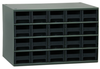 Akro-Mils 19 Gray Powder Coated Steel 24 ga Stackable Heavy Duty Versatile Cabinet - 11 in Overall Length - 17 in Width - 11 in Height - 20 Drawer - Non-Lockable - 19320 BLACK - 19320 BLACK - R. S. Hughes Company, Inc.