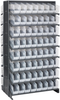 2 Side Sloped Rack, 16Shelves/128Bin/clr; Shelving Unit Type Quantum Storage - 42AC5621 - Newark, An Avnet Company