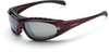 Diamondback silver mirror lens, shiny red frame, foam lined - 27103 - Crossfire By Radians