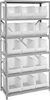 Open Shelving, 6Shelves, 15Bins, Clear; Shelving Unit Type Quantum Storage - 42AC5778 - Newark, An Avnet Company