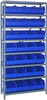 Open Shelving, 8Shelves, 28Bins, Blue; Shelving Unit Type Quantum Storage - 44AC8864 - Newark, An Avnet Company