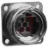 Connector; Receptacle; 7; Thermoplastic; 14; Zinc Alloy; Black; Metal; Nickel - 70083001 - Allied Electronics, Inc.