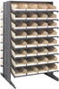 2 Side Sloped Rack, 16Shelves/64Bins, Iv; Shelving Unit Type Quantum Storage - 44AC6354 - Newark, An Avnet Company