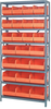 Open Shelving, 8Shelves, 24Bins, Orange; Shelving Unit Type Quantum Storage - 44AC9263 - Newark, An Avnet Company