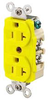 Conn, Mains Rcpt, 20A, 125V, Yellow; Connector Type Hubbell Wiring Devices - 14C5498 - Newark, An Avnet Company