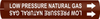 Brady Bradysnap-On B-915 White on Brown Plastic Snap-On Pipe Marker - 3/4 in Character Height - Printed Msg = LOW PRESSURE NATURAL GAS - 4344-B - 754473-67633 - R. S. Hughes Company, Inc.
