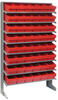 Sloped Rack, 8Shelves, 48Bins, Red; Shelving Unit Type Quantum Storage - 44AC6565 - Newark, An Avnet Company