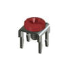 Low Profile PC Mount w/Red Screw-Assembled - 7775-2 - Keystone Electronics Corp.