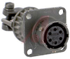 CONNECTOR,WALL RECEPTACLE W/CABLE CLAMP,CLASS E,SIZE 10,6 #20 SOLDER SOCKET CONT - 70010445 - Allied Electronics, Inc.