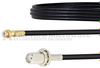 Snap-On MMBX Plug to SMA Female Bulkhead Cable RG174 Coax in 6 Inch - FMCA1434-6 - Fairview Microwave Inc.