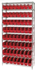 Open Wire Shelving, 9Shelves, 64Bin, Red; Shelving Unit Type Quantum Storage - 44AC8563 - Newark, An Avnet Company