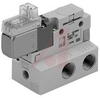 Solenoid Valve, 3 port, body ported, 24VDC, L plug conn w/.3m lead, 1/4 fitting -- 70071503