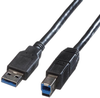 Usb Cable, 3.0 A-B Plug, 0.8M, Blk; Connector To Connector Roline - 43AC9789 - Newark, An Avnet Company