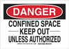 Confined Space Sign - 123647 - Brady Corporation
