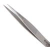 Excelta Three Star Utility Tweezers M-00D - Straight Medium Point Tip - 0.02 in Tip Width - 3 1/3 in Length - 0.01 in Thick - EXCELTA M-00D - R. S. Hughes Company, Inc.