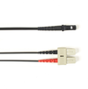 8m (26.3ft) SCMTRJ BK OM2 MM Fiber Patch Cable INDR Zip OFNR - FOCMR50-008M-SCMT-BK - Black Box