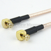 RA MCX Plug (Male) to RA MCX Plug (Male) Cable RG316 Coax Up To 3 GHz in 24 Inch - FMC1717315-24 - Fairview Microwave Inc.