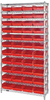 Open Wire Shelving, 12Shelves, 44Bin/red; Shelving Unit Type Quantum Storage - 44AC8101 - Newark, An Avnet Company