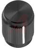 Knob; Black; 0.5 in.; RoHS Compliant, ELV Compliant - 70156337 - Allied Electronics, Inc.