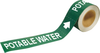 Brady Pipe Markers-To-Go B-736 Green Plastic Self-Adhesive Pipe Marker - 2 in Height - 12 in Length - Printed Msg = POTABLE WATER - 73917 - 754473-73917 - R. S. Hughes Company, Inc.