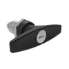Quarter-Turn Cam Latch, Key Locking  T-handle, Spring-return Actuator, Not Sealed, Zinc Alloy, Powder Coat, Black - E5-9-615-TL0-13 - Southco