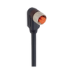 M12 Standard Sensor/Actuator Single-Ended Cordset: Female, angled, 12-pin, A-coded, translucent body, 30 V AC/DC, 1.5 A; PUR black cable, 12-wires, 0.25 mm² - RKWT 12-346 - Belden Inc.