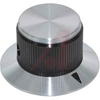 Knob; 0.750 in.; Straight Knurl; 0.250 in.; Black/Natural; Alcoswitch - 70156286 - Allied Electronics, Inc.