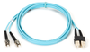 2m (6.5ft) STSC Aqua OM3 MM Fiber Patch Cable INDR Zip OFNR - EFNT010-002M-STSC - Black Box