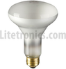 75-Watt Rough Service Incandescent BR30 MED Heavy Frost Fl.. - L-132E - Litetronics International, Inc.